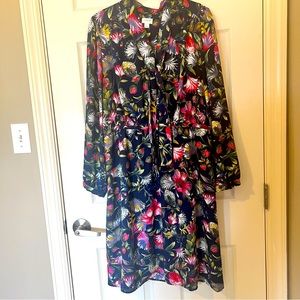 J. Crew size 12 women’s long sleeve floral dress. 💖💃♻️